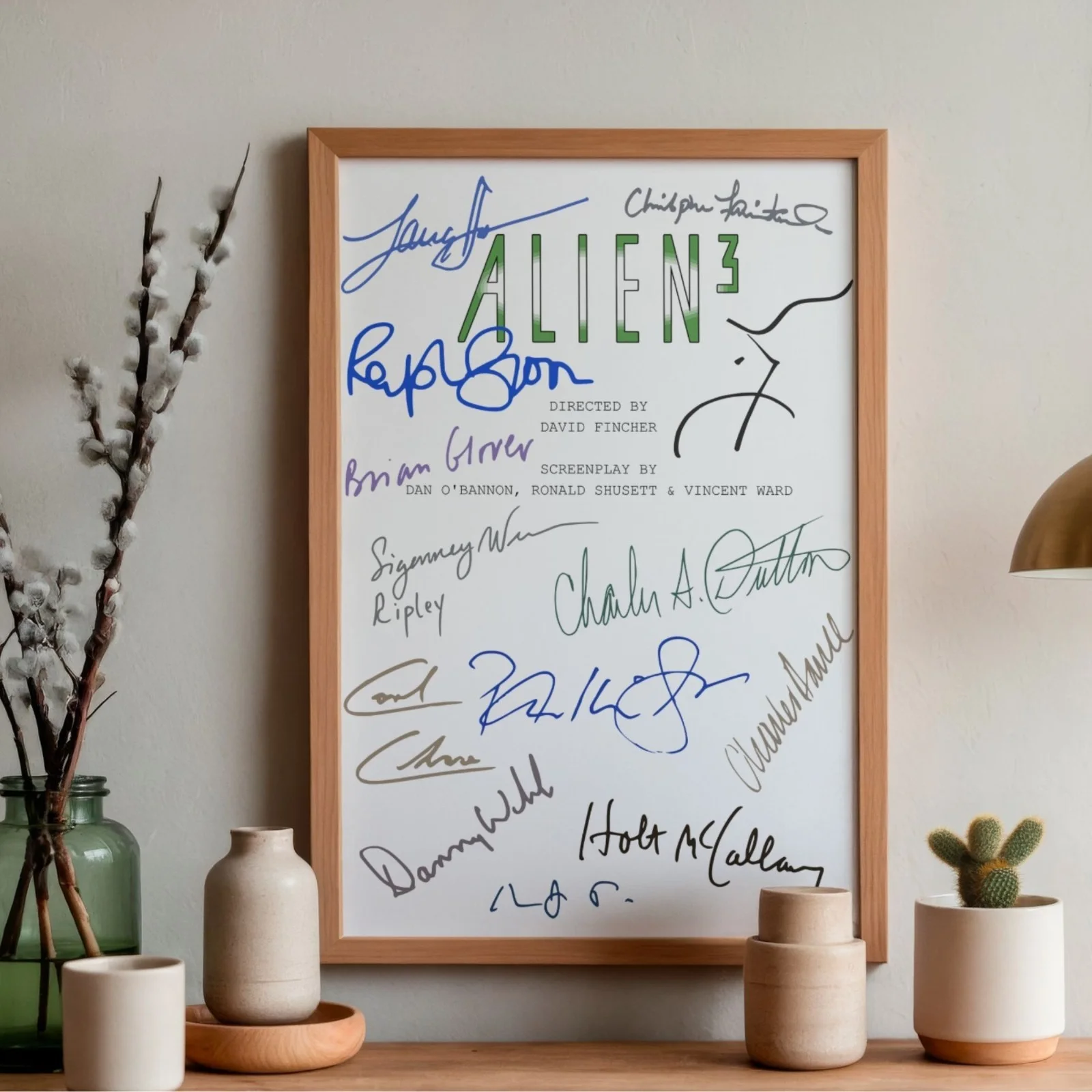 Alien 3 Inspired Poster A4 Pre-Printed Signature Script Style Print Wall Art, image 2