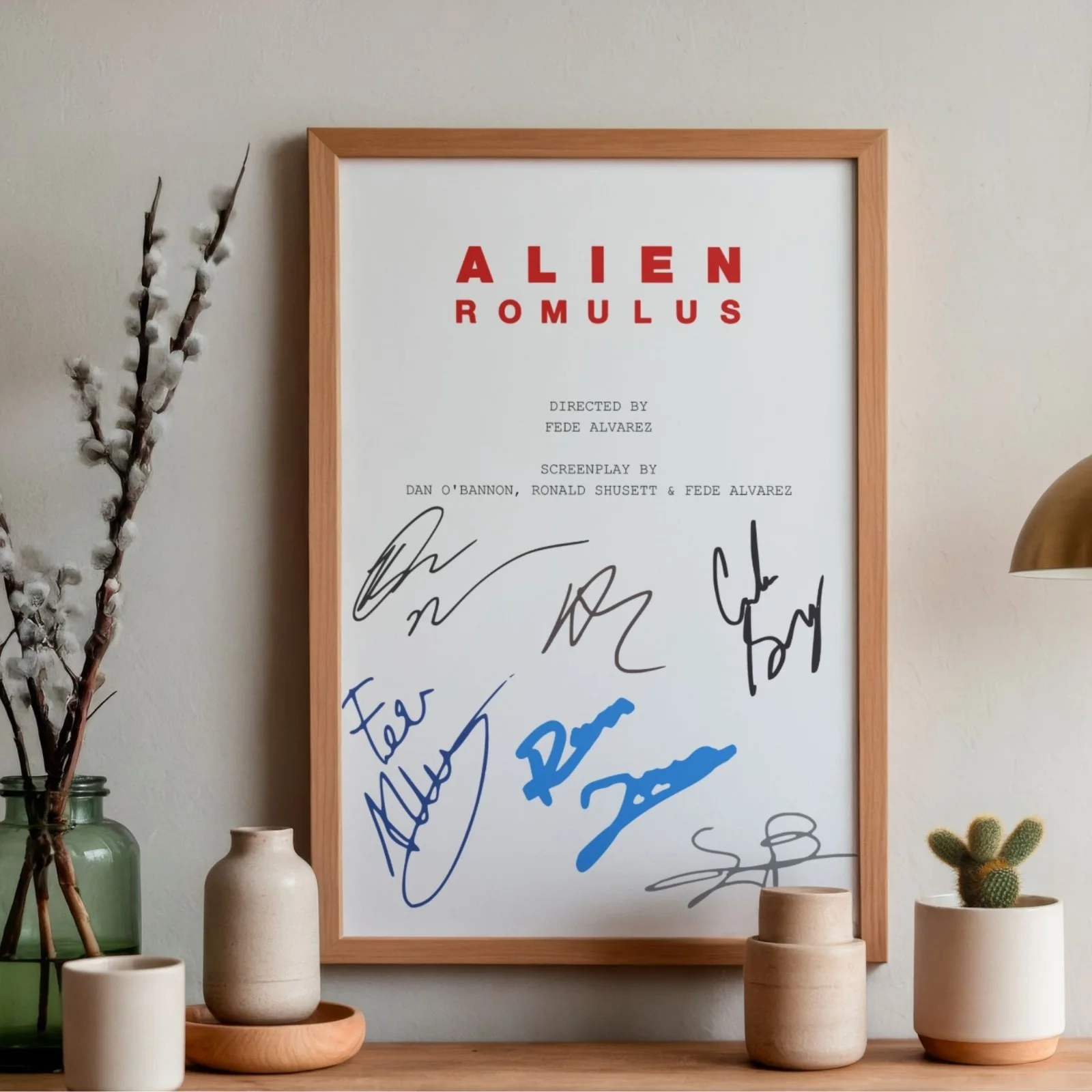 Alien Romulus Inspired Poster A4 Pre-Printed Autograph Script Style Wall Art, image 2