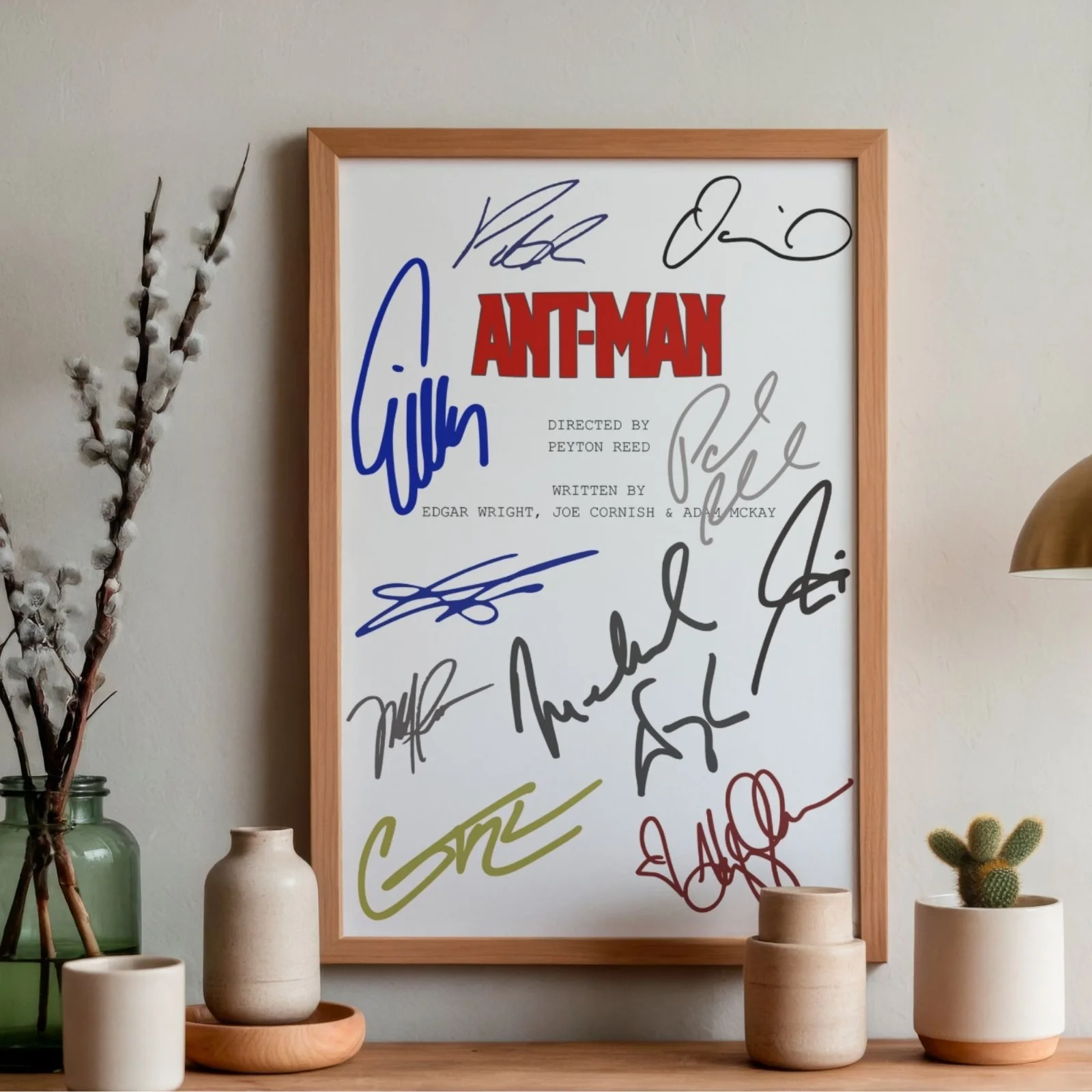 Ant Man Inspired Poster A4 Pre-Printed Autograph Script Style Wall Art Hero Gift, image 2