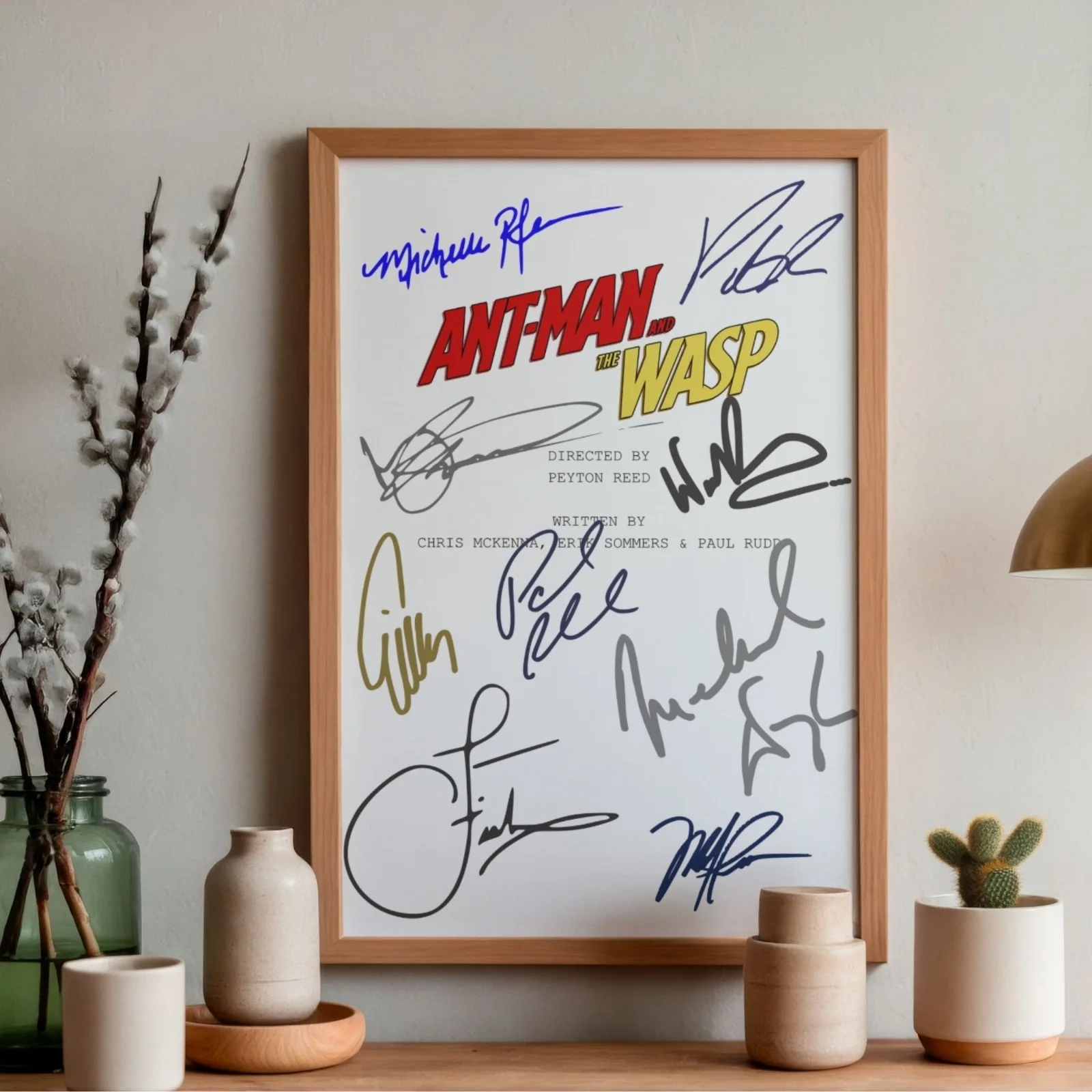 Ant Man And The Wasp Inspired Poster A4 Pre-Printed Autograph Script Style Gift, image 2