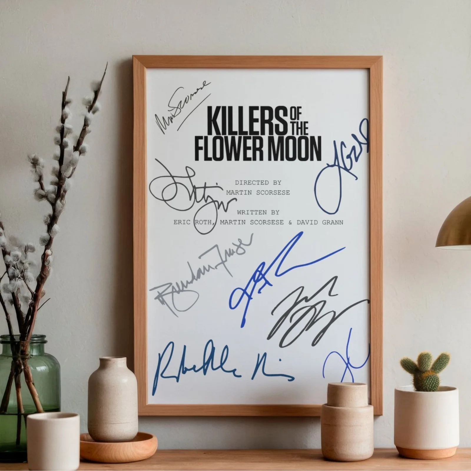 Killers Of The Flower Moon Inspired Poster A4 Pre-Printed Autograph Script Style, изображение 2