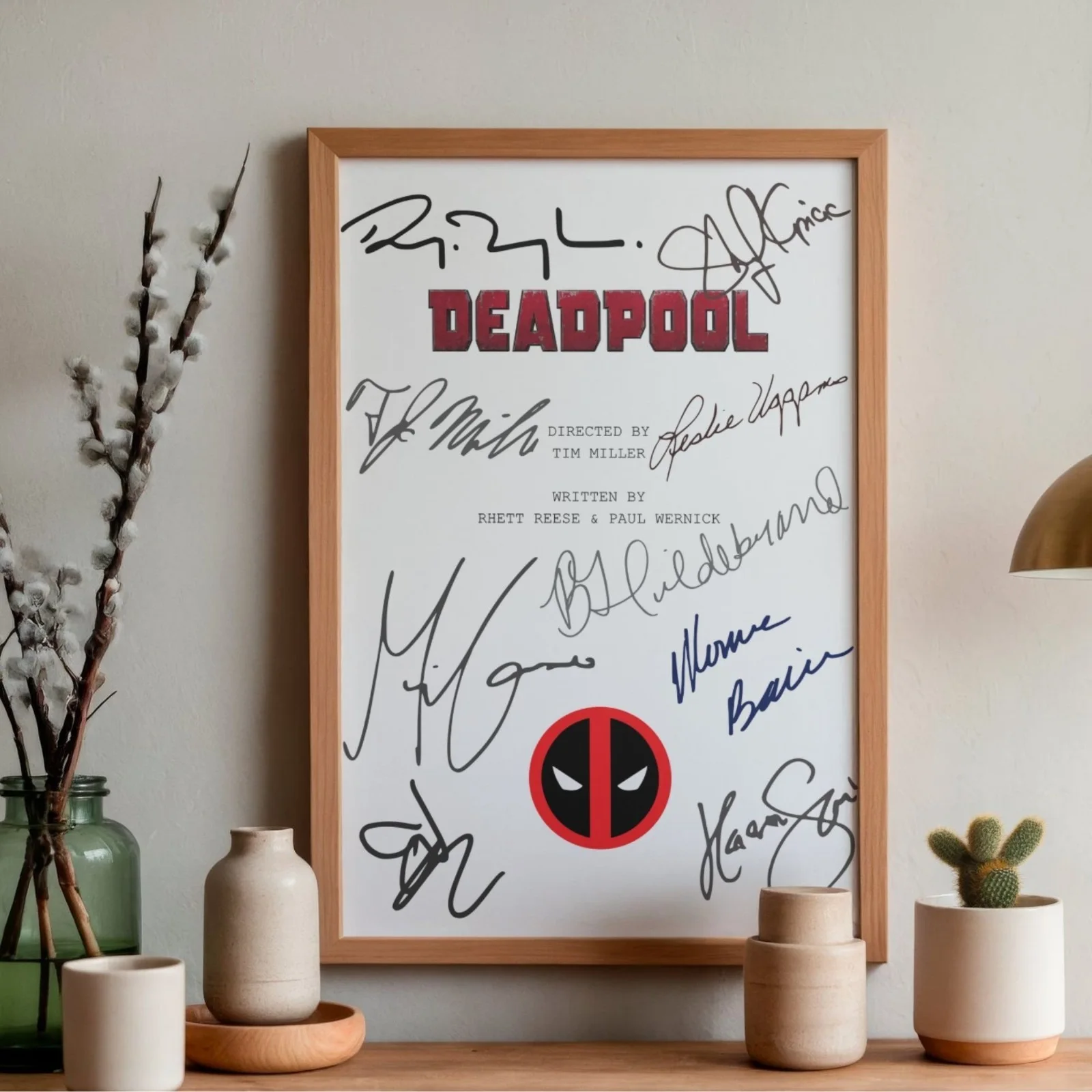 Deadpool Inspired Poster A4 Pre-Printed Autograph Script Style Wall Art Gift, image 2