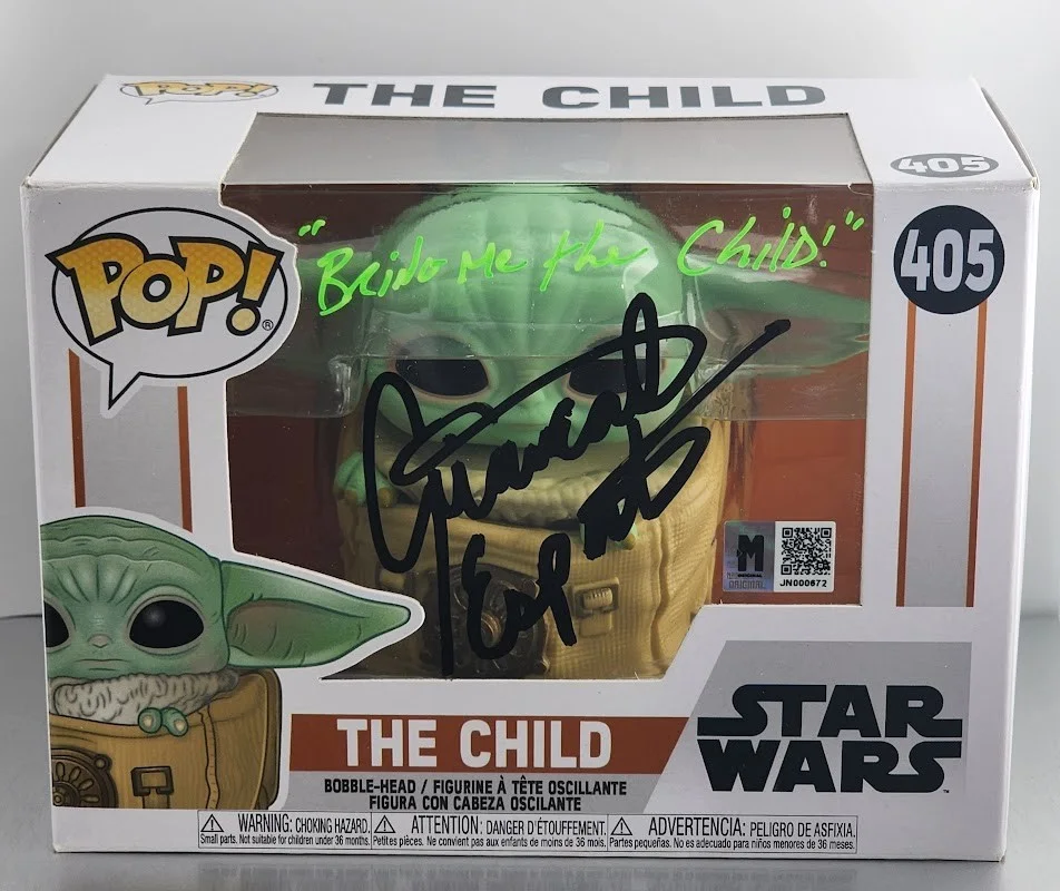 Giancarlo Esposito — Giancarlo Esposito Signed Autographed Quoted Funko Pop #405 THE CHILD Stars Wars