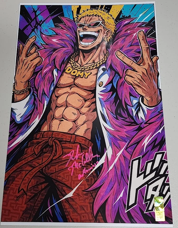 Robert McCollum — Robert McCollum Autographed Signed 11x17 Photo Donquixote Doflamingo One Piece