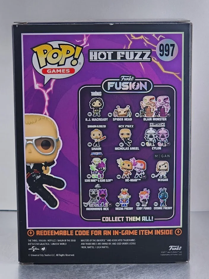Simon Pegg — Simon Pegg Signed Autographed Funko Pop Fusion #997 Nicholas Angel Hot Fuzz, изображение 3