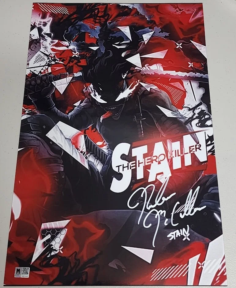 Robert McCollum — Robert McCollum Signed Autographed 11x17 Photo - STAIN - My Hero Academia
