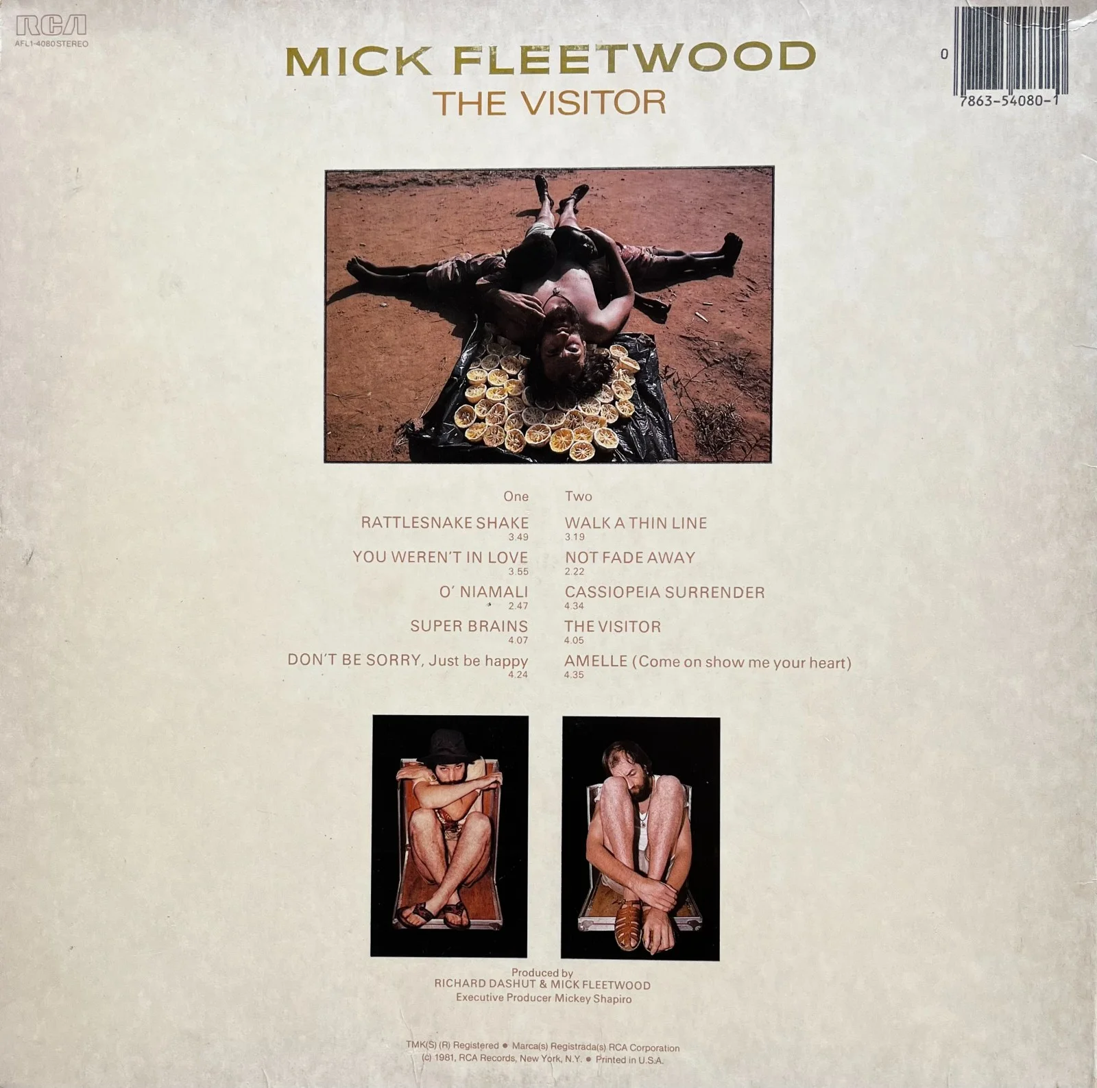 Mick Fleetwood Signed LP “The Visitor” Fleetwood Mac Autographed Album Cover, изображение 3