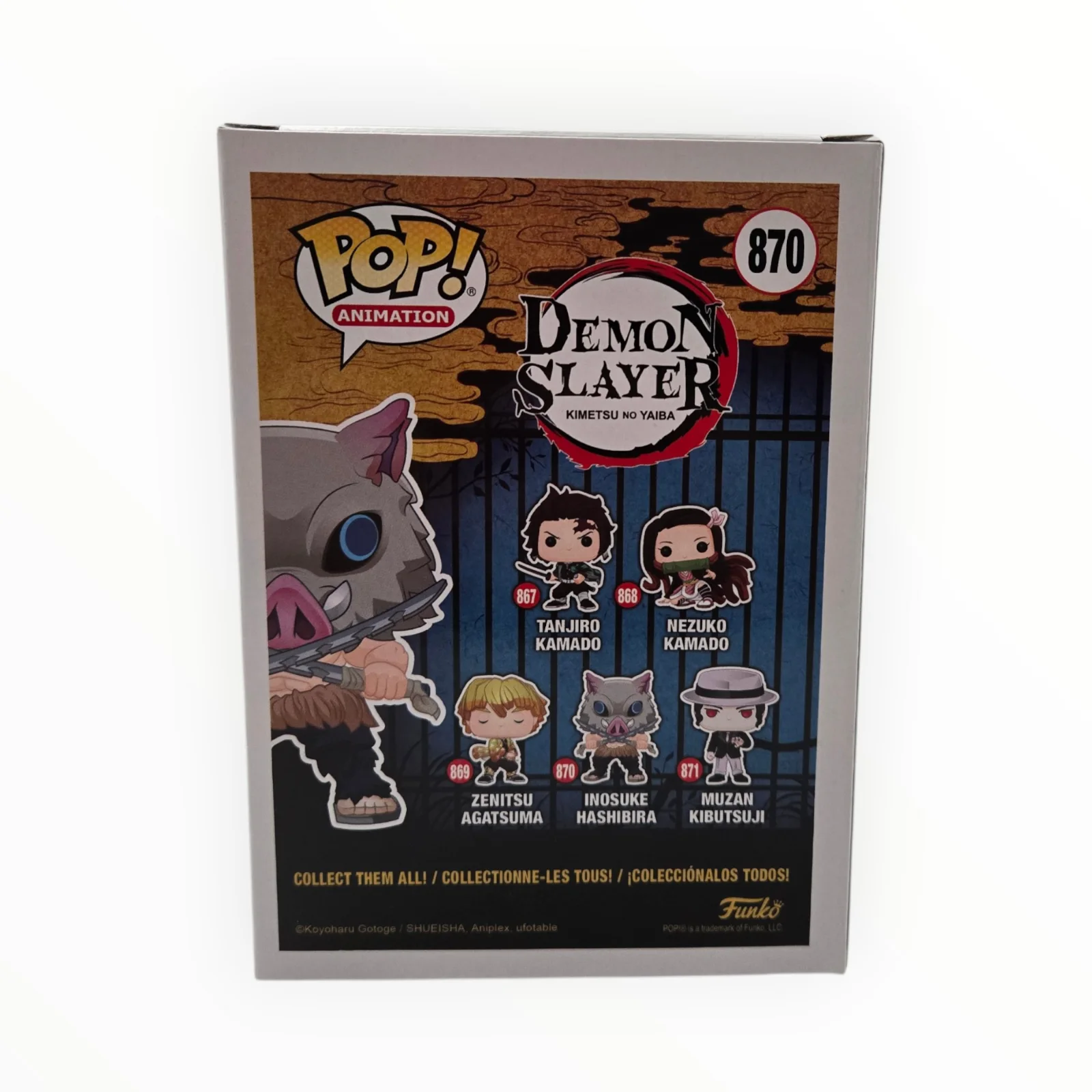 Bryce Papenbrook — Bryce Papenbrook Signed Funko Demon Slayer Inosuke Autograph #870 JSA COA 9, image 3