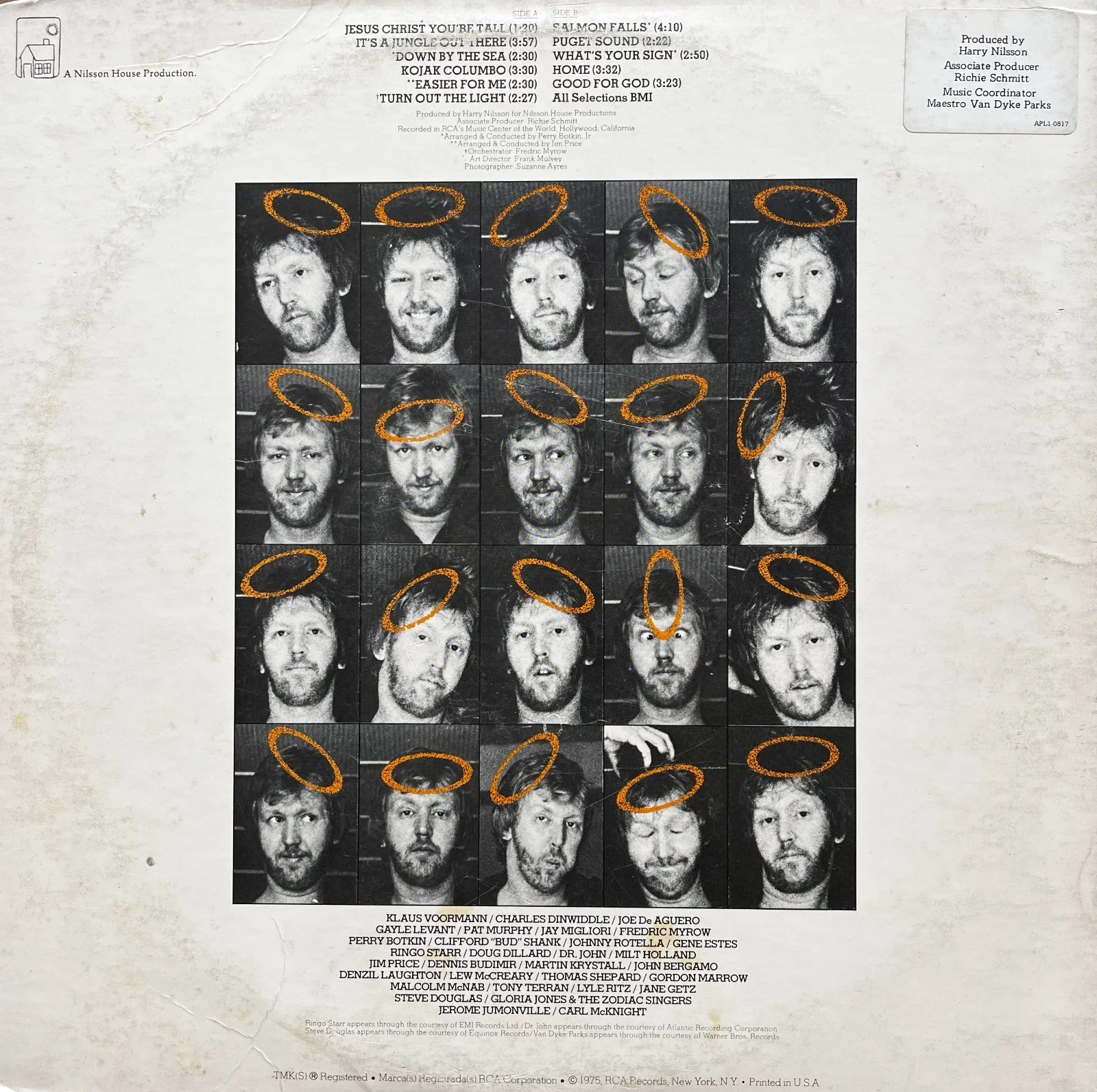 Harry Nilsson Signed LP “Duit On Mon Dei” Autographed Album Cover RCA 1975, изображение 4