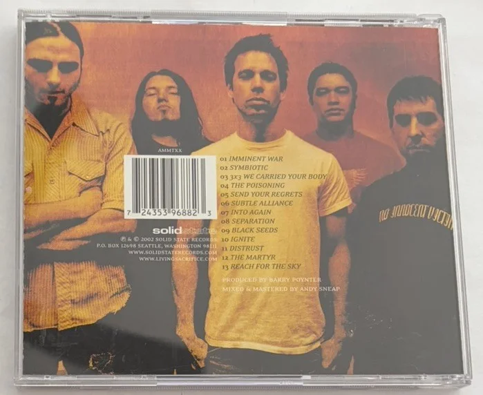 Living Sacrifice Conceived In Fire 2002 CD Signed Autographed Solid State VG, image 3