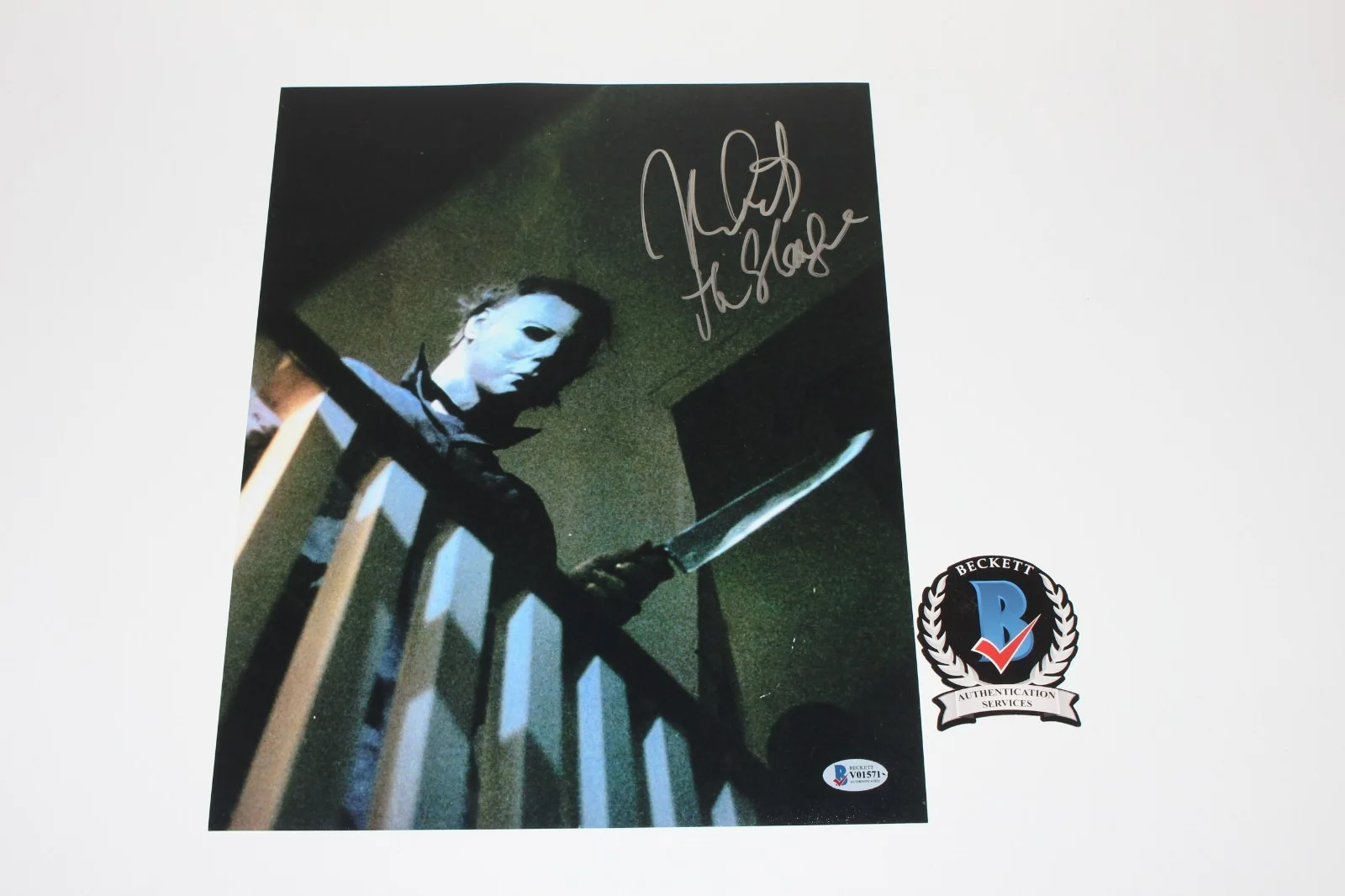Nick Castle — NICK CASTLE SIGNED HALLOWEEN 11x14 MOVIE PHOTO 1 THE SHAPE HORROR BECKETT COA, изображение 4