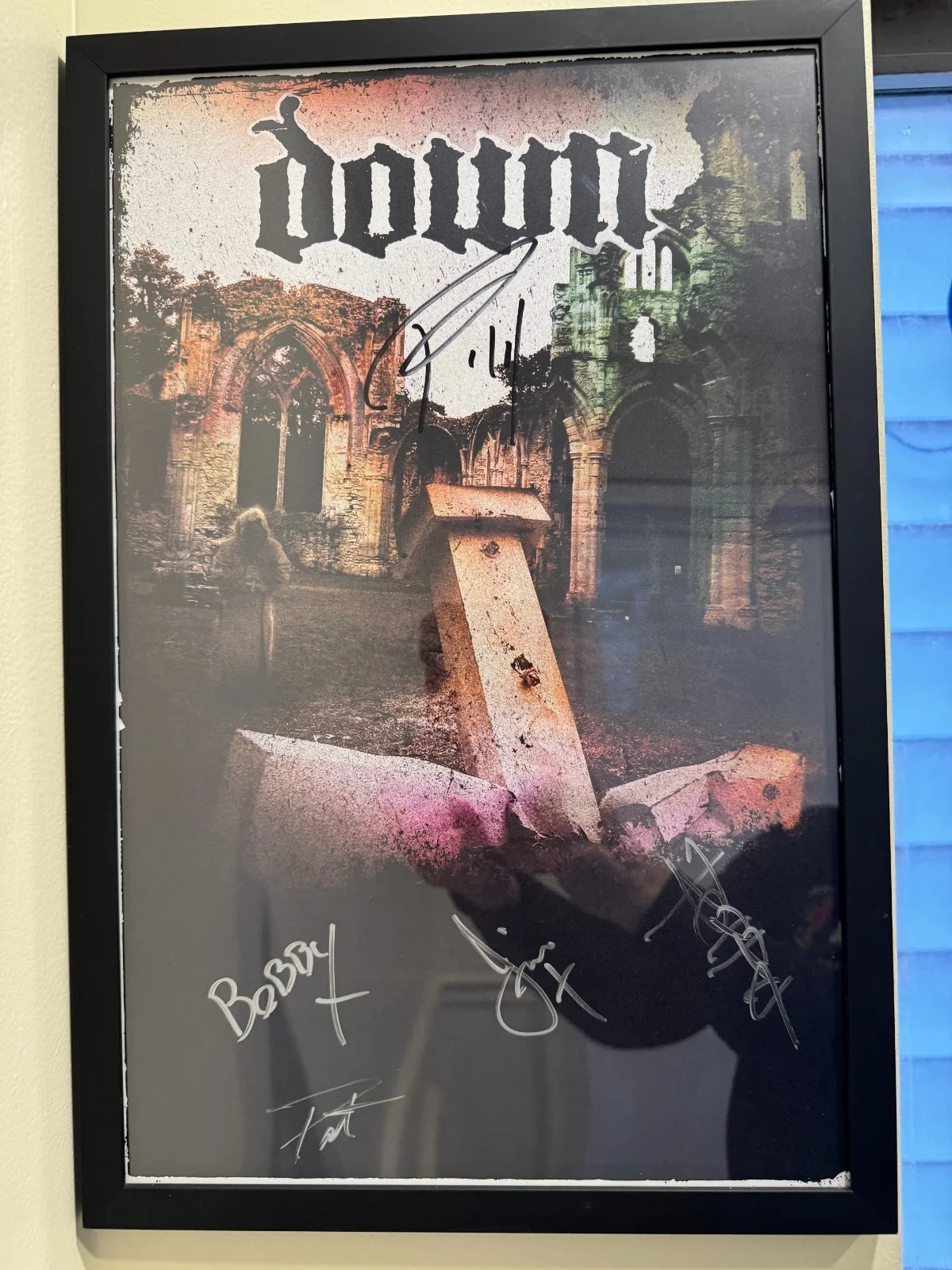 Down (band) signed poster and framed Nola Phil Anselmo Pepper Keenan, image 2
