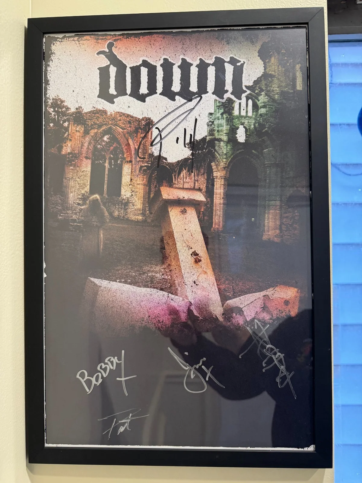 Down (band) signed poster and framed Nola Phil Anselmo Pepper Keenan, image 3