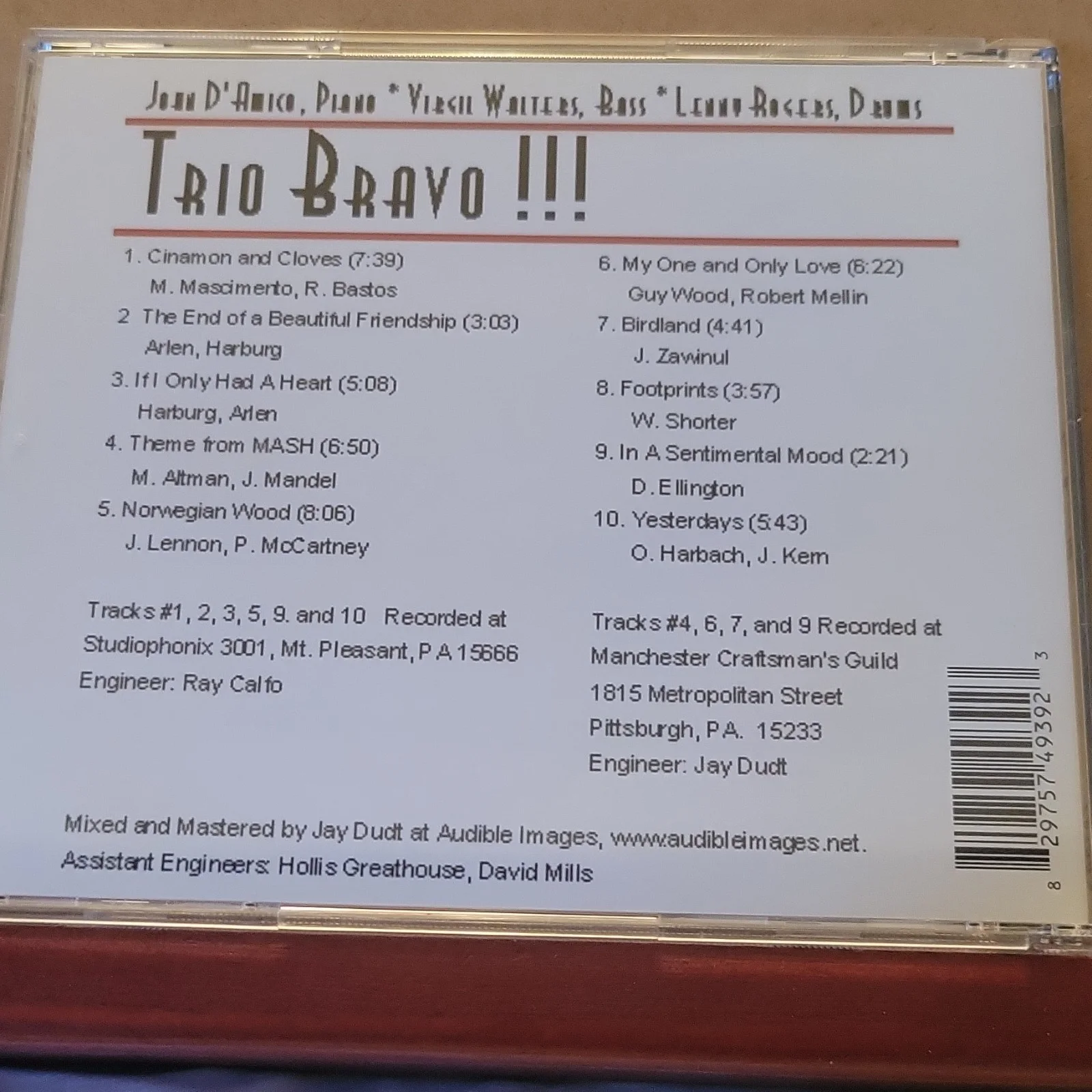 Trio Bravo !!! Signed CD with Booklet autographed, image 4