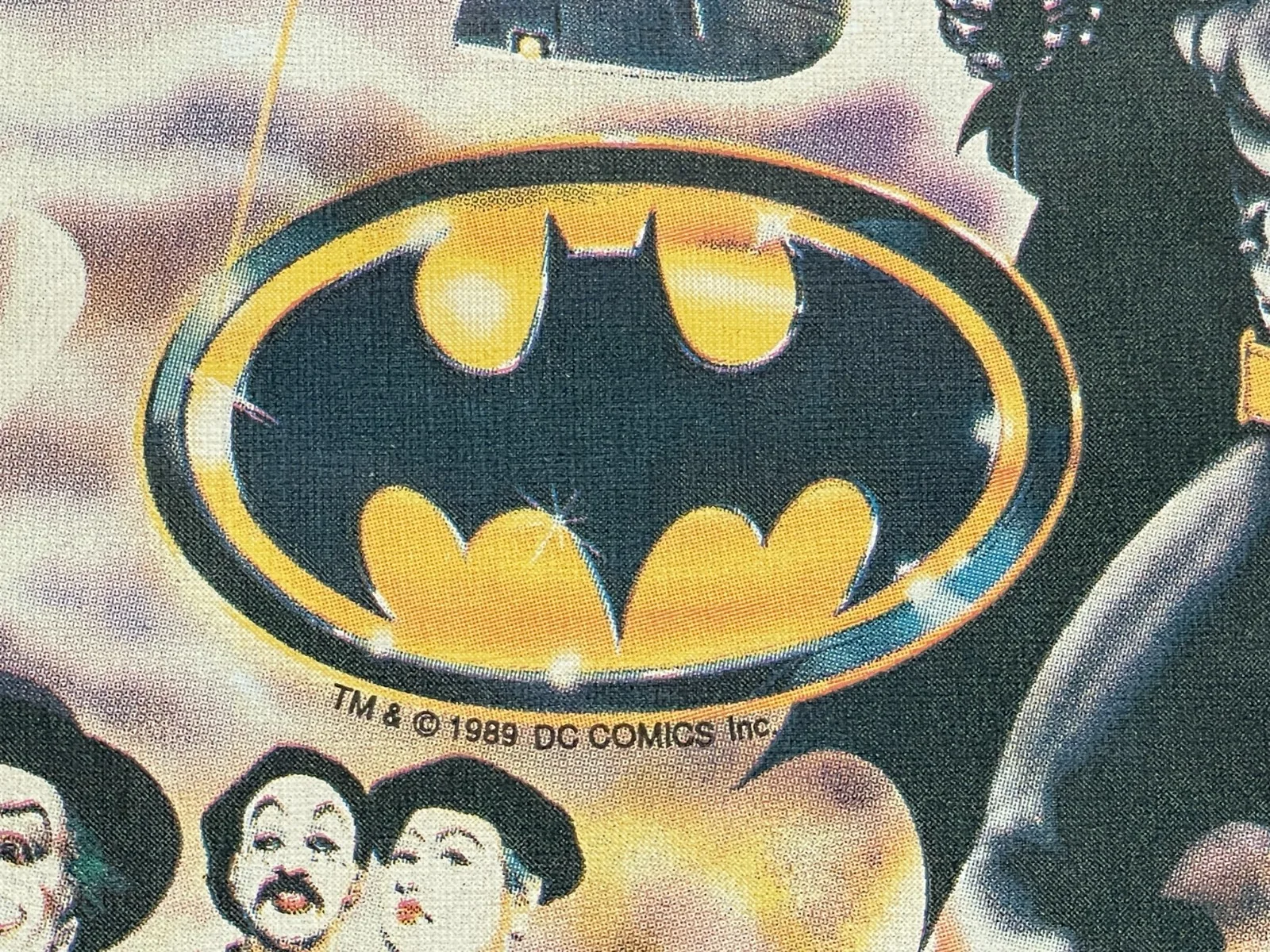 Vintage 1989 Batman Movie, 1989 Sheet Of Wallpaper Keaton, Nicholson, изображение 4