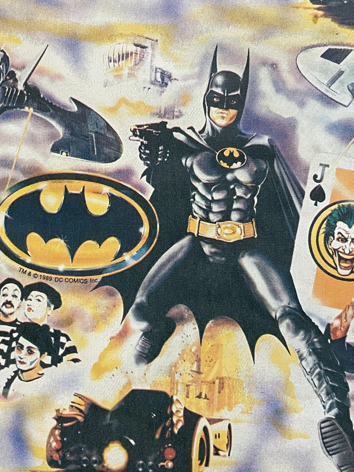 Vintage 1989 Batman Movie, 1989 Sheet Of Wallpaper Keaton, Nicholson, изображение 5