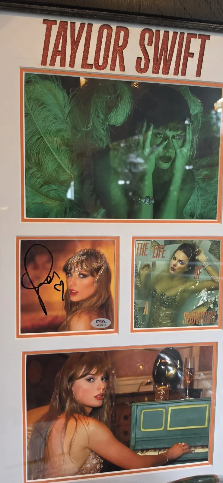 Taylor Swift Signed The Life of a Showgirl Framed Display Beckett Authenticated, изображение 2