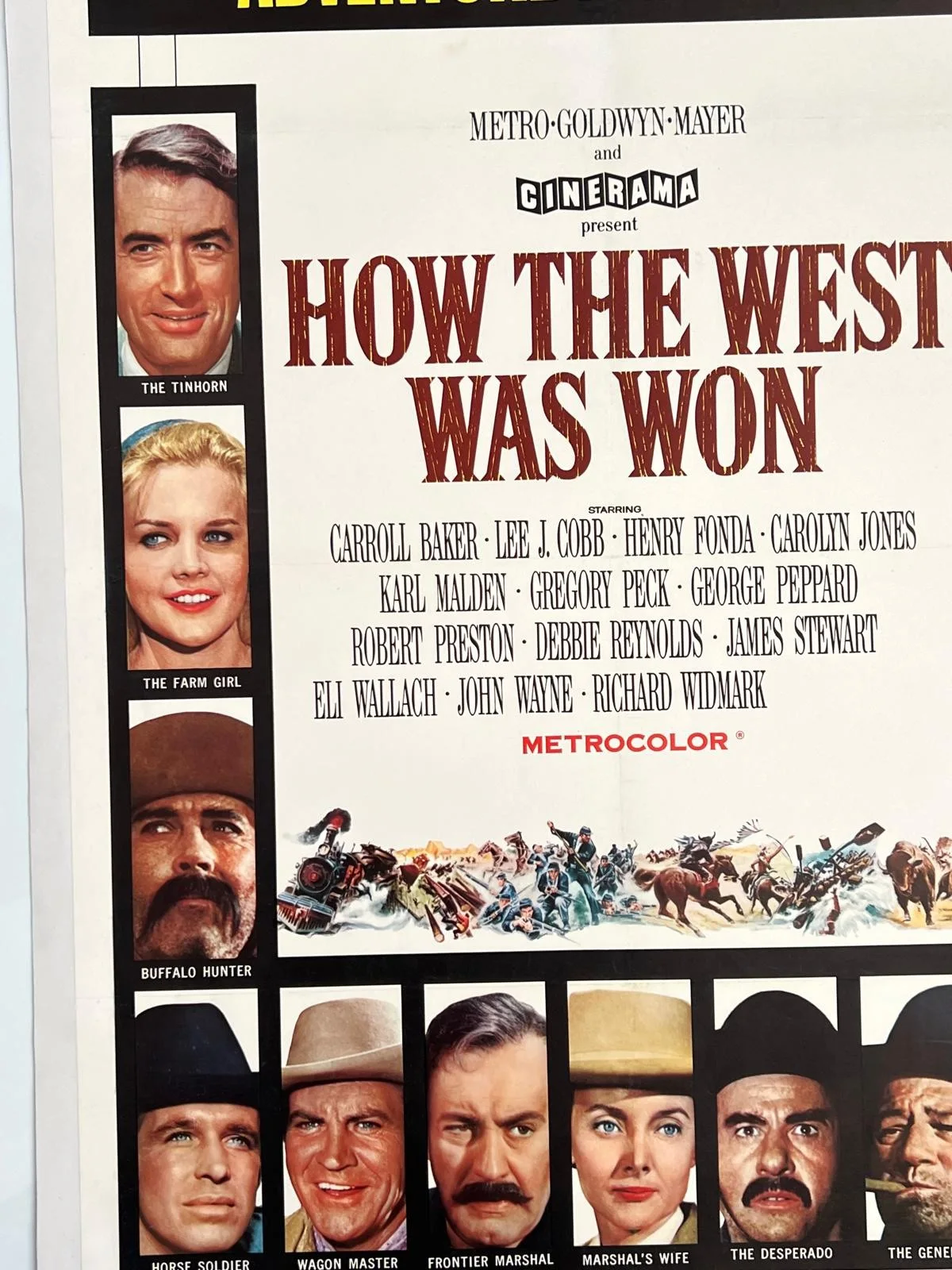 How The West Was Won Original US 1 Sheet 1964 LINEN BACKED 27X41" James Stewart, изображение 3
