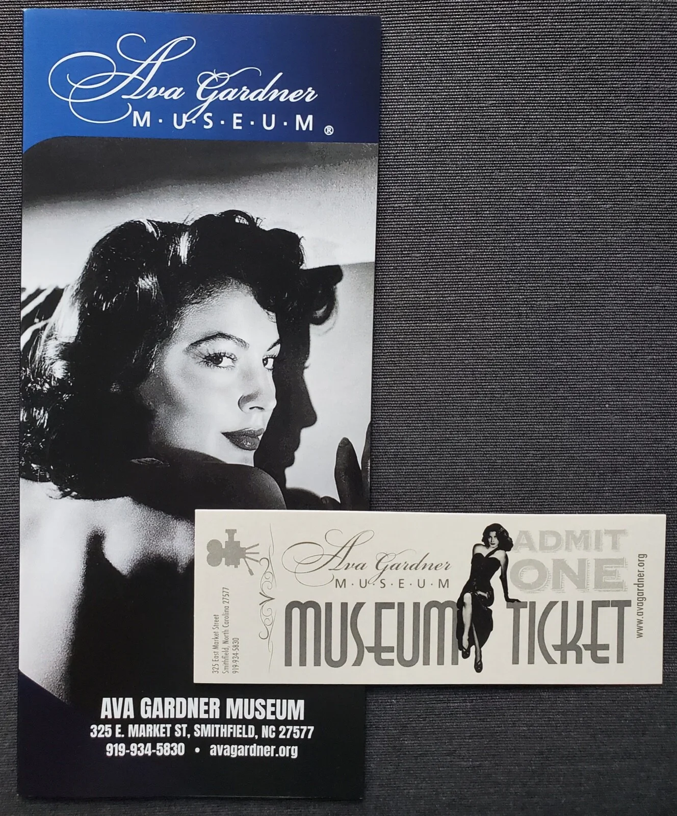 AVA GARDNER OFFICIAL SOUVENIR FAN, TICKET & LEAFLET FROM THE AVA GARDNER MUSEUM, image 3