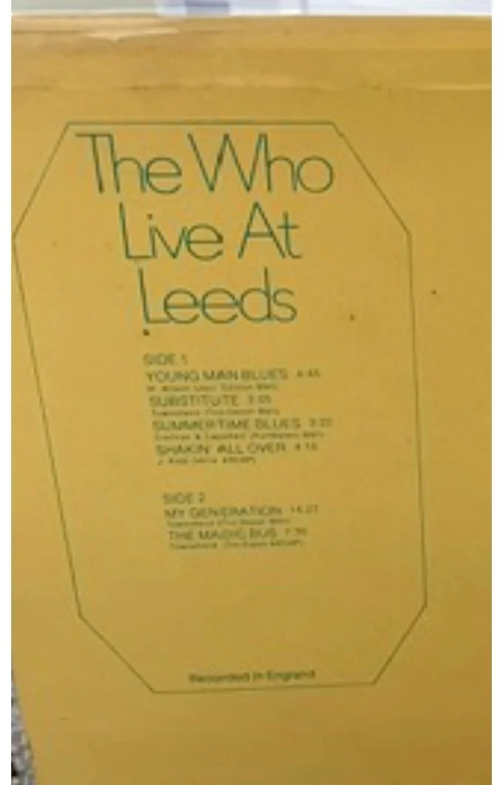 The Who signed Pete Townsend Live At Leeds lp, image 5
