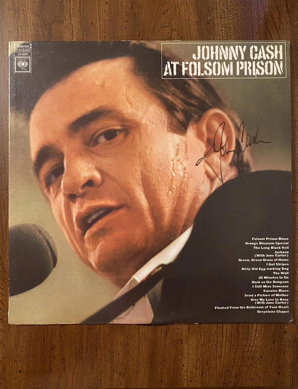 Johnny Cash At Folsom Prison Signed Autographed Record Album With COA RARE, изображение 2