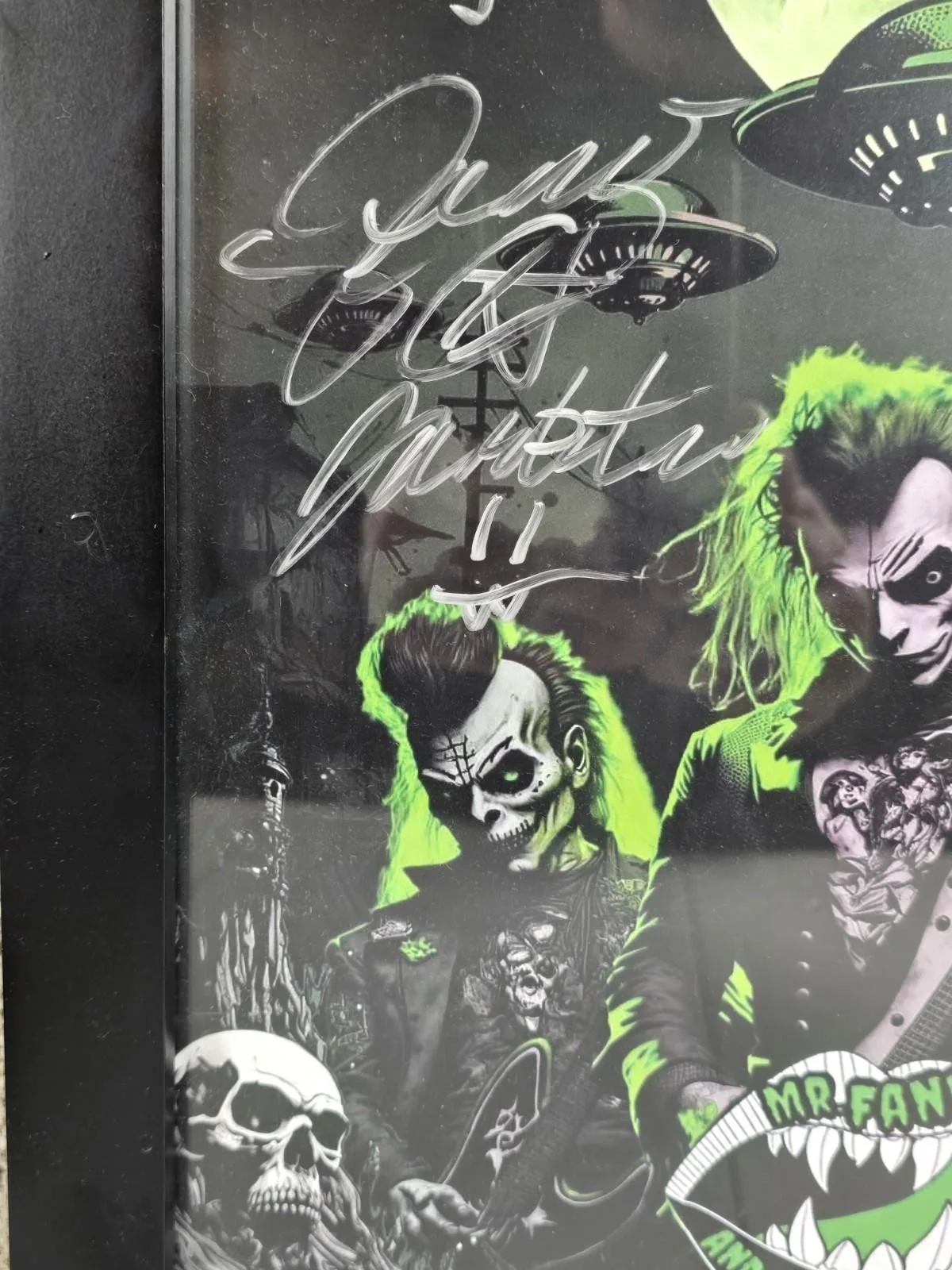 MR FANG AND THE DARK TONES - RARE SIGNED FRAMED POSTER Ghoulish Rock HALLOWEEN, изображение 5