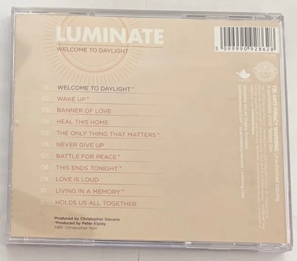 Luminate Welcome To Daylight CD 2012 Signed Autographed Worship Sparrow V.G., изображение 3