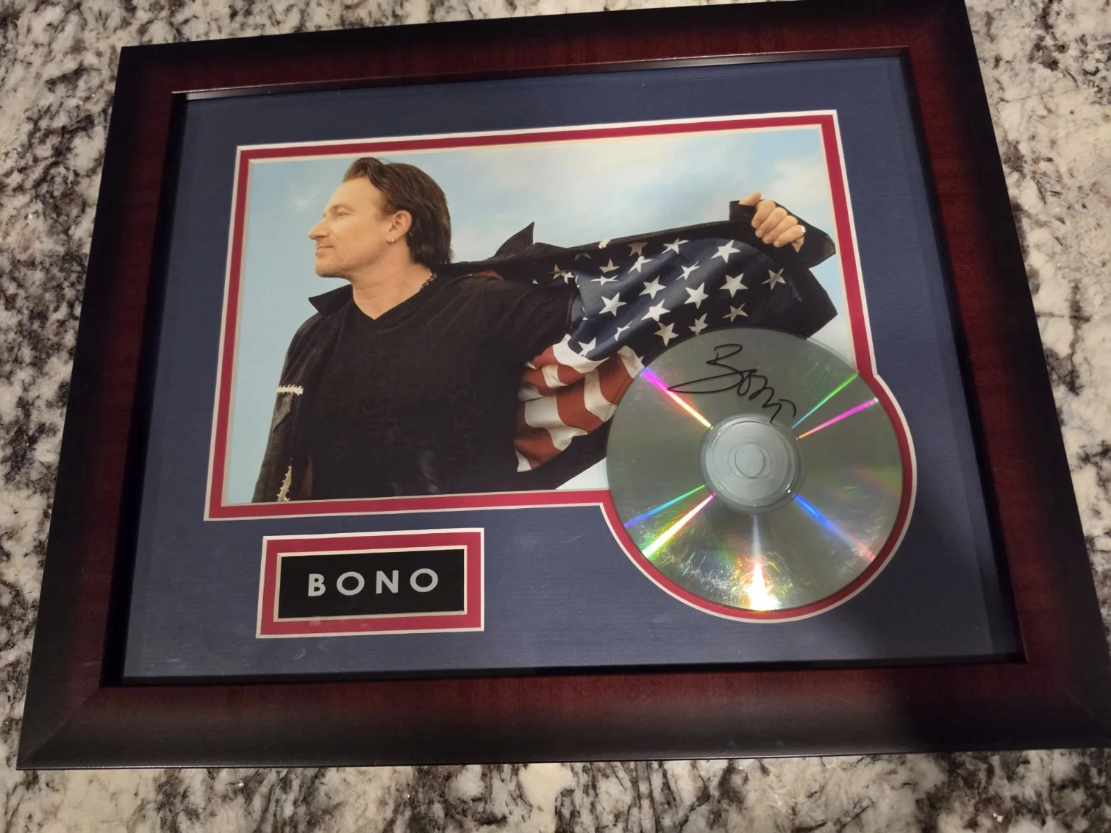 Bono hand signed autographed CD and photo w/ COA, image 3