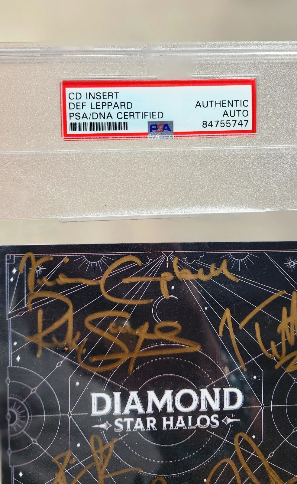 Def Leppard Band Signed CD Insert PSA/DNA Cert. Diamond Star Halos Autographed, image 2