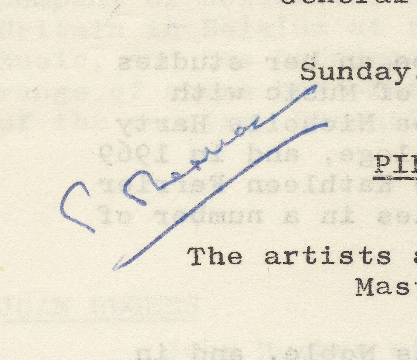 Pierre Bernac Signed 1970 Master Class Program - Poulenc / Debussy / Fauré, image 2