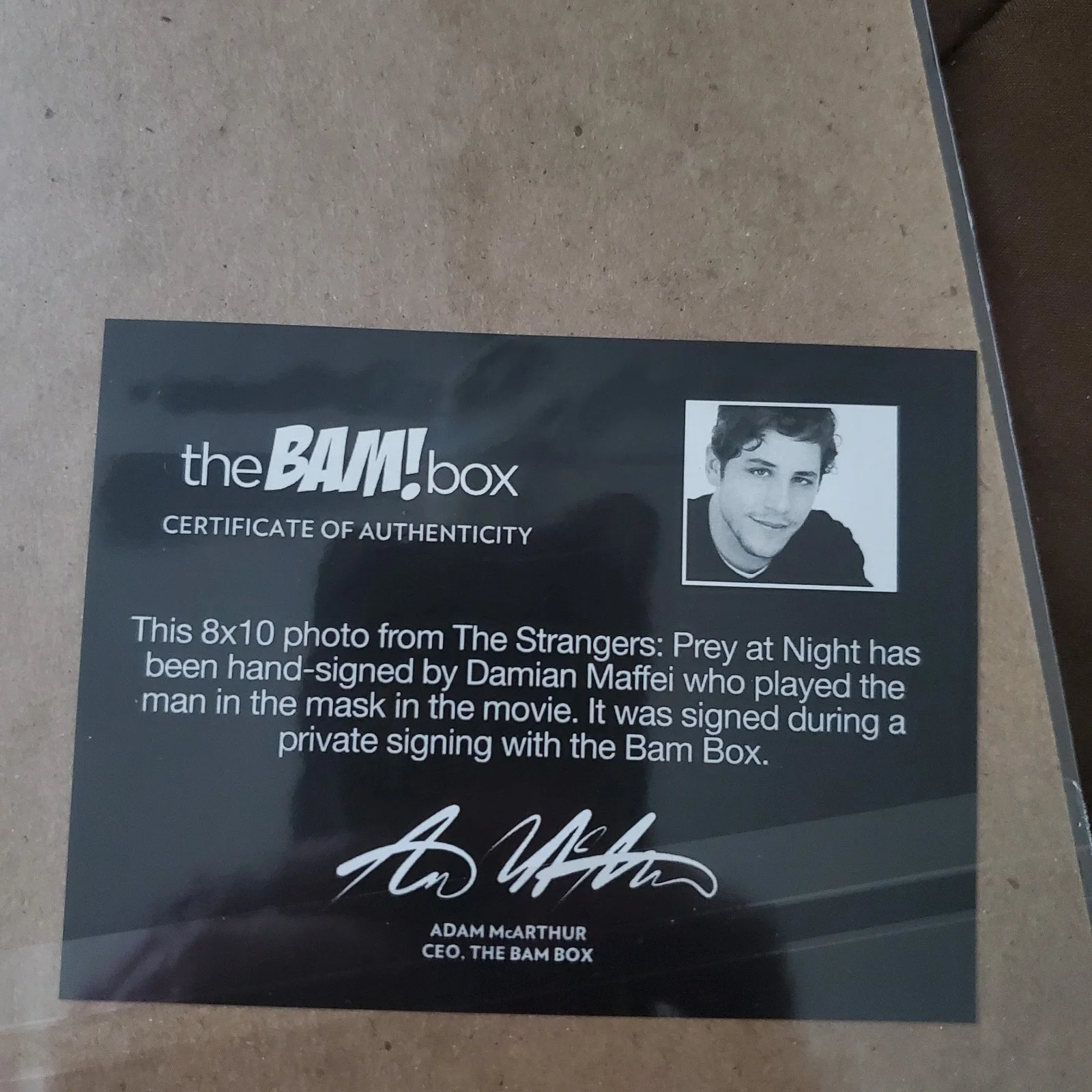 Damian Maffei Signes Strangers: Prey at Night 8x10 Photo Bam Bam Authentication, image 2