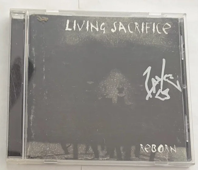 Living Sacrifice 1997 Reborn Signed Autographed 2004 Solid State Re-release CD, image 2