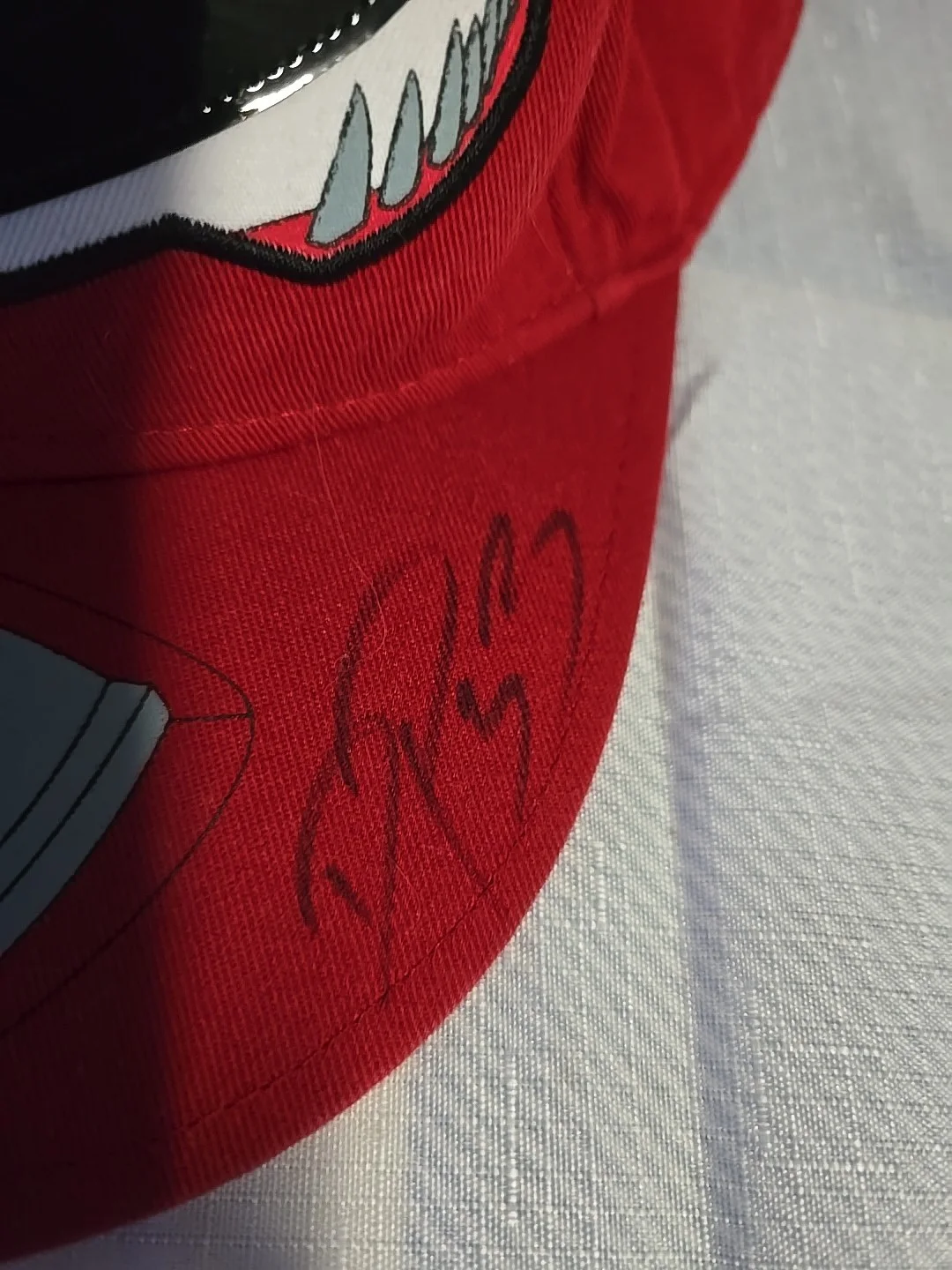 Autographed Red Power Ranger Hat, image 2