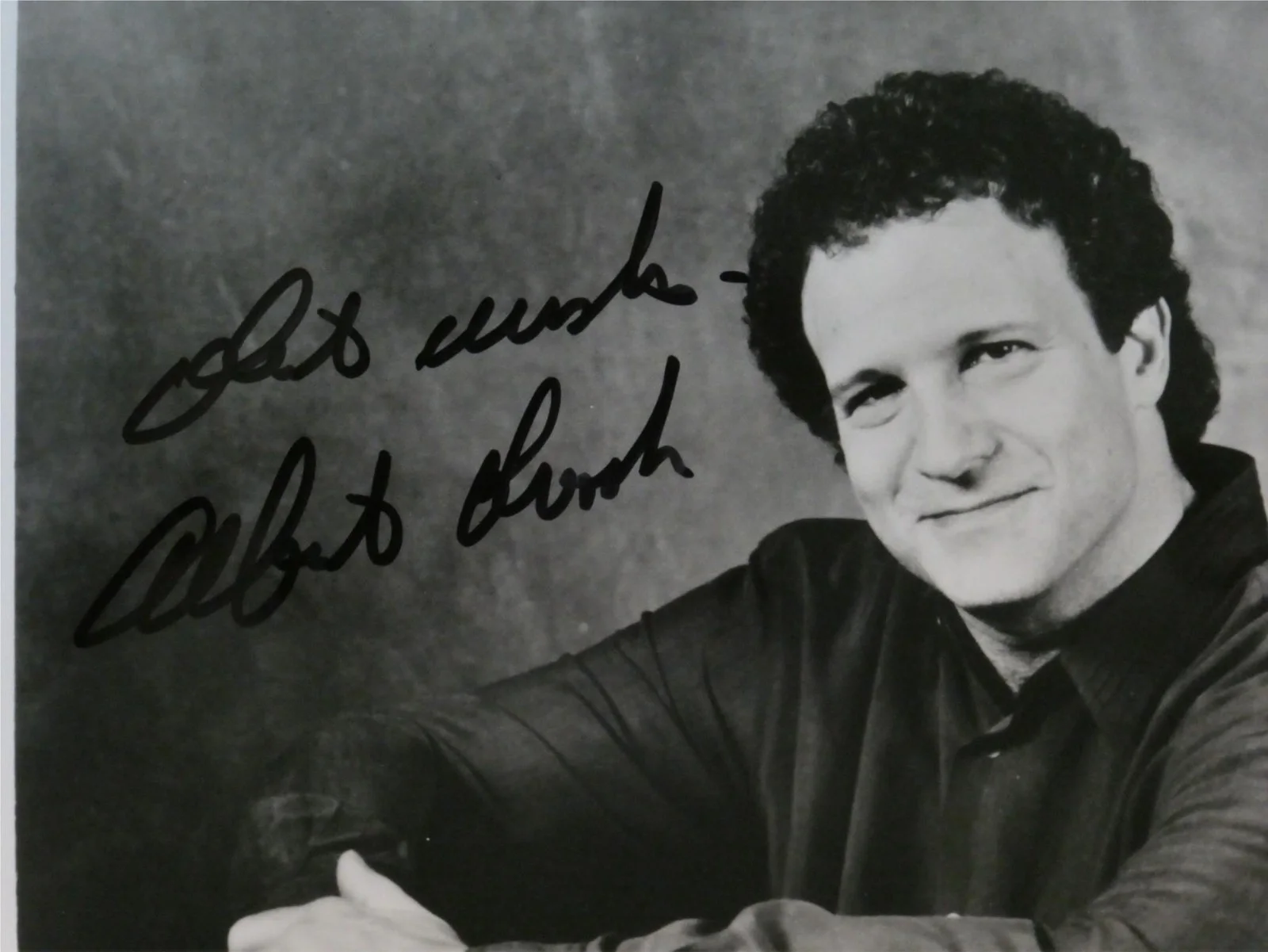 Albert Brooks — Albert Brooks Signed 8x10 B&W Photo Autographed Broadcast News, image 2