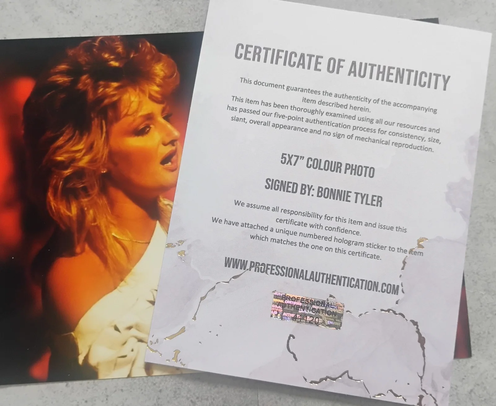 Bonnie Tyler Hand Signed Photo COA NO US TARIFFS, image 4