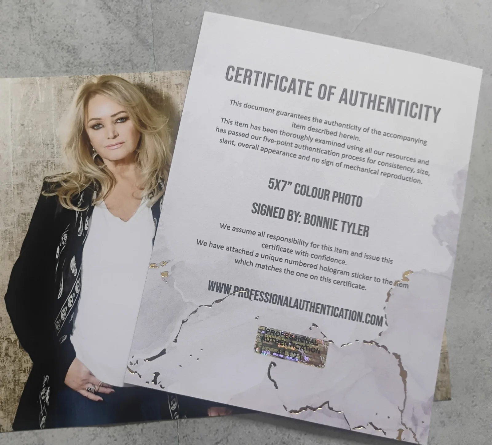 Bonnie Tyler Hand Signed Photo COA NO US TARIFFS, image 4