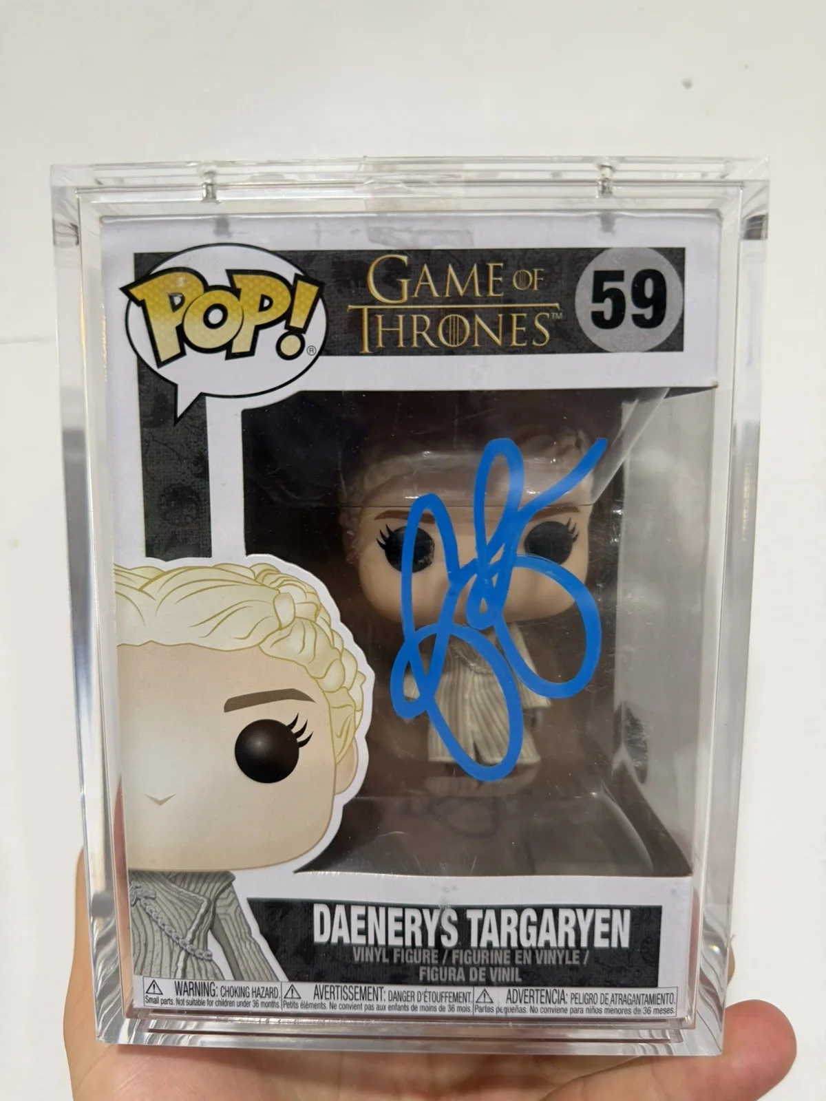 EMILIA CLARKE — EMILIA CLARKE SIGNED AUTOGRAPH GAME OF THRONES FUNKO POP 03 BECKETT DAENERYS