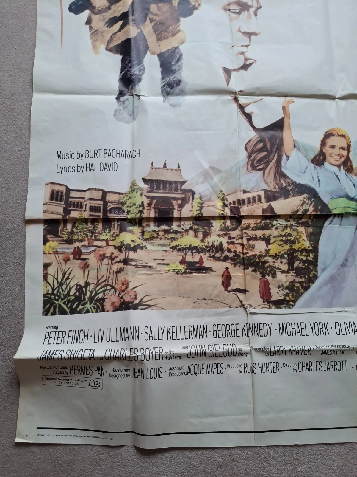 Lost Horizon Original Film Cinema Movie 3 Three Sheet Poster Peter Finch, изображение 3