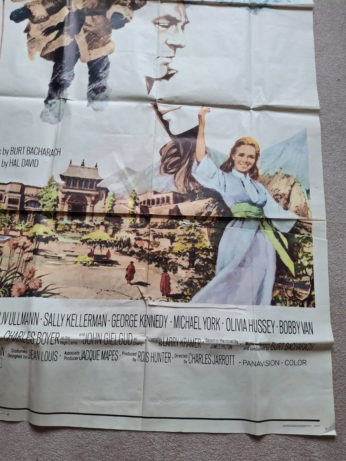 Lost Horizon Original Film Cinema Movie 3 Three Sheet Poster Peter Finch, изображение 4