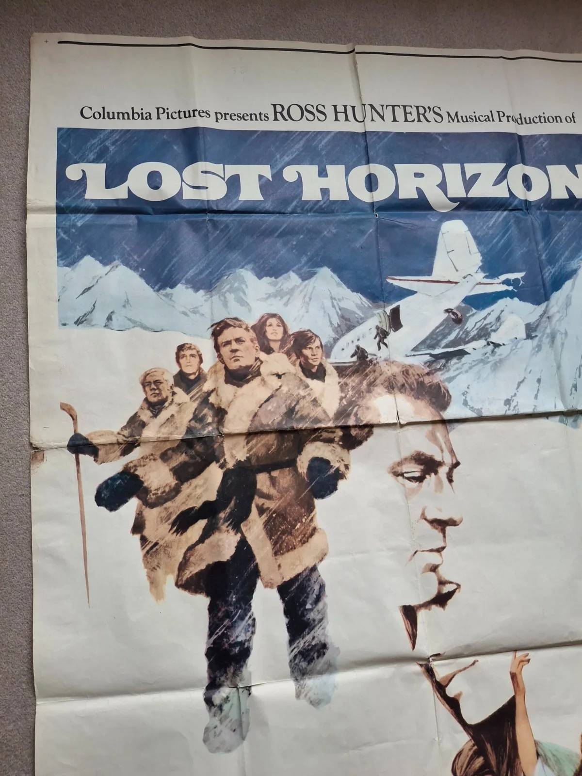 Lost Horizon Original Film Cinema Movie 3 Three Sheet Poster Peter Finch, изображение 5