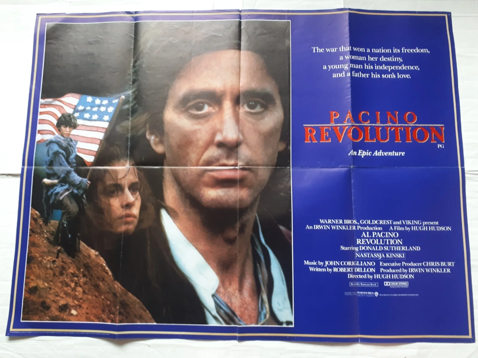 revolution 1985 ORIGINAL Poster UK Quad 30x40" 1980s al pacino, image 2