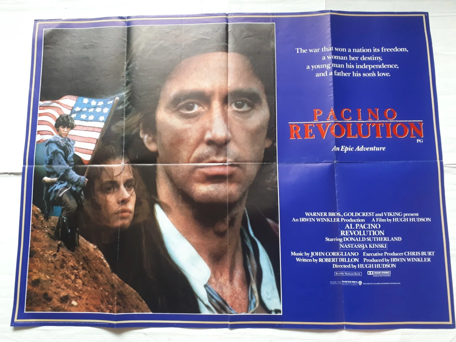 revolution 1985 ORIGINAL Poster UK Quad 30x40" 1980s al pacino, image 4
