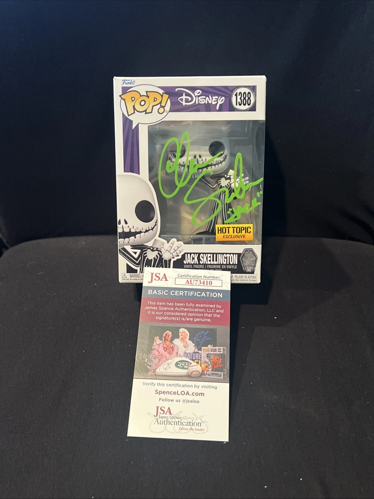 Chris Sarandon — Chris Sarandon Signed Autograph Funko Pop Jack Skellington JSA Authentication, image 3
