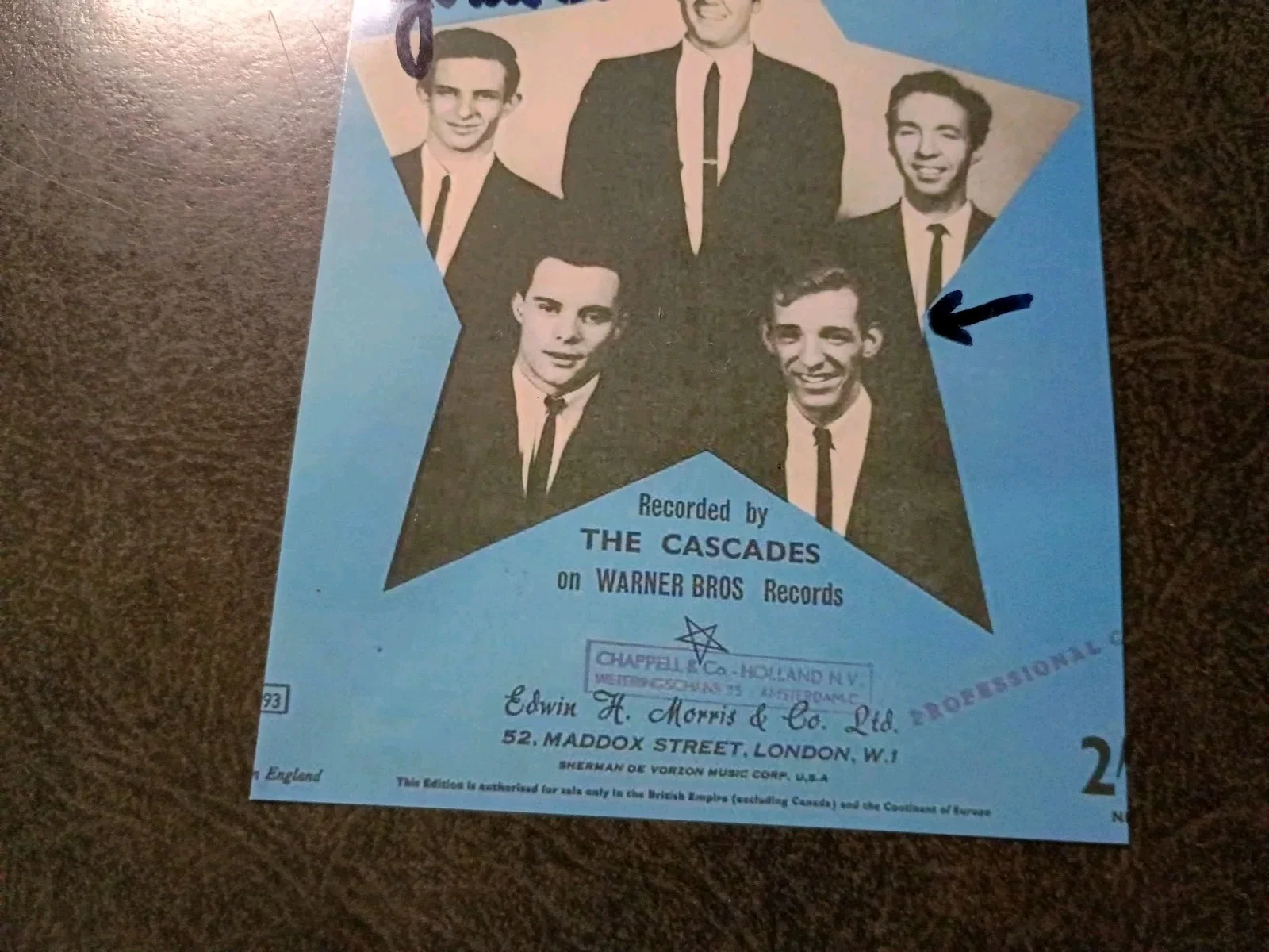 JOHN GUMMOE Hand Signed Autograph 4X6 Photo - THE CASCADES - RHYTHM OF THE RAIN, изображение 4