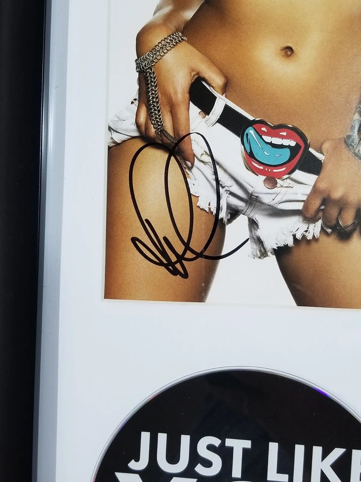 Ronnie Radke of Falling In Reverse SIGNED Just Like You CD Framed Display COA, изображение 2