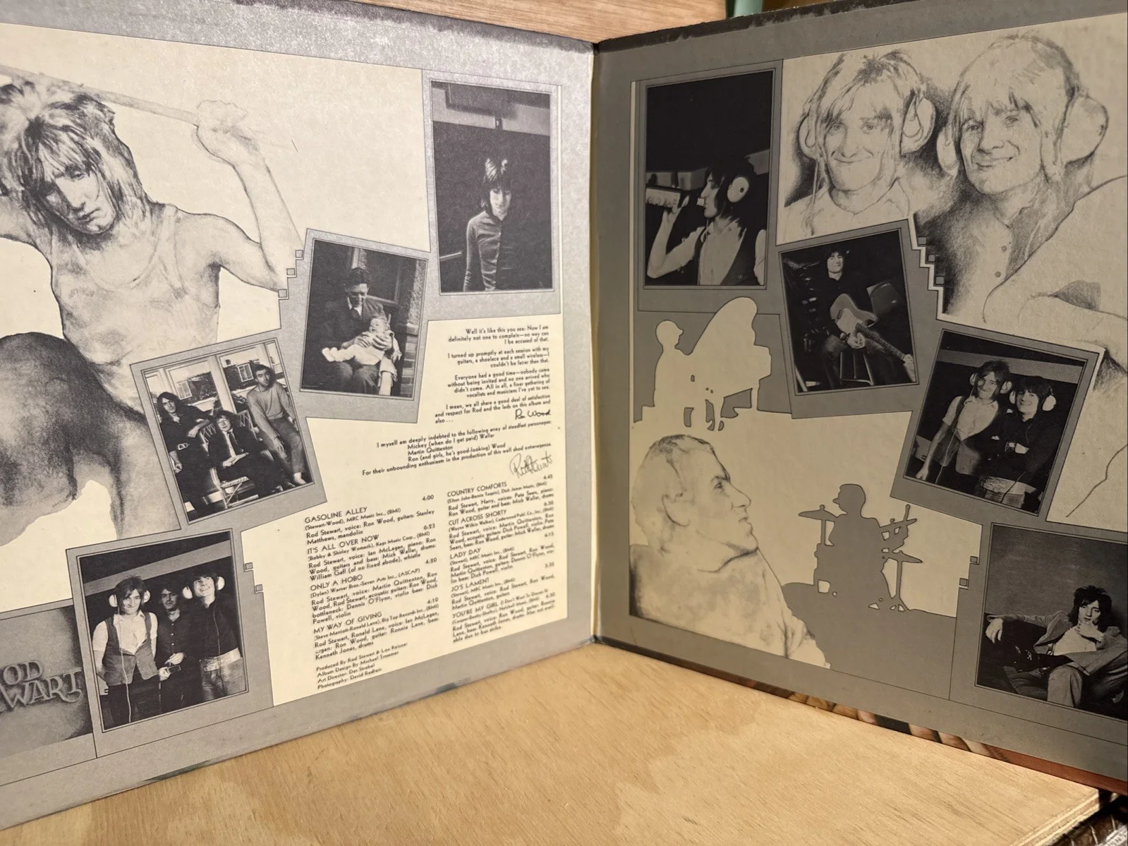 Rod Stewart Signed Album Gasoline Alley COA108013, изображение 3