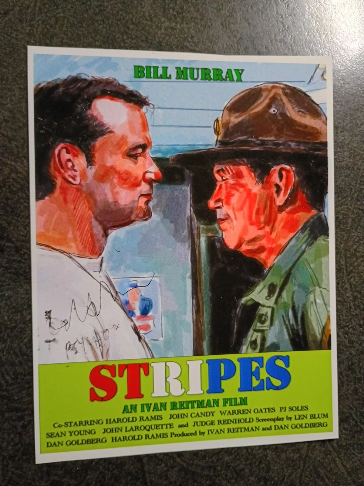 CONRAD DUNN As PSYCHO — CONRAD DUNN As PSYCHO 2 Hand Signed Autograph 4X6 Photo S -ACTOR - STRIPES, изображение 4
