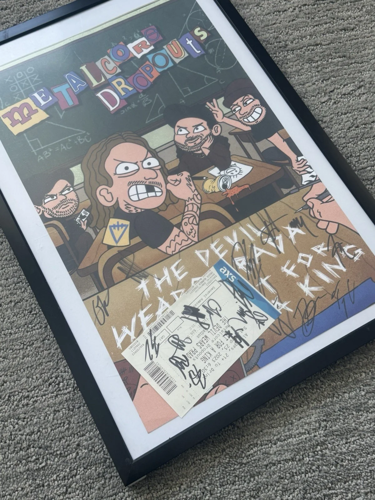 Fit For A King & The Devil Wears Prada “metalcore Dropouts Tour” Signed Poster, image 4