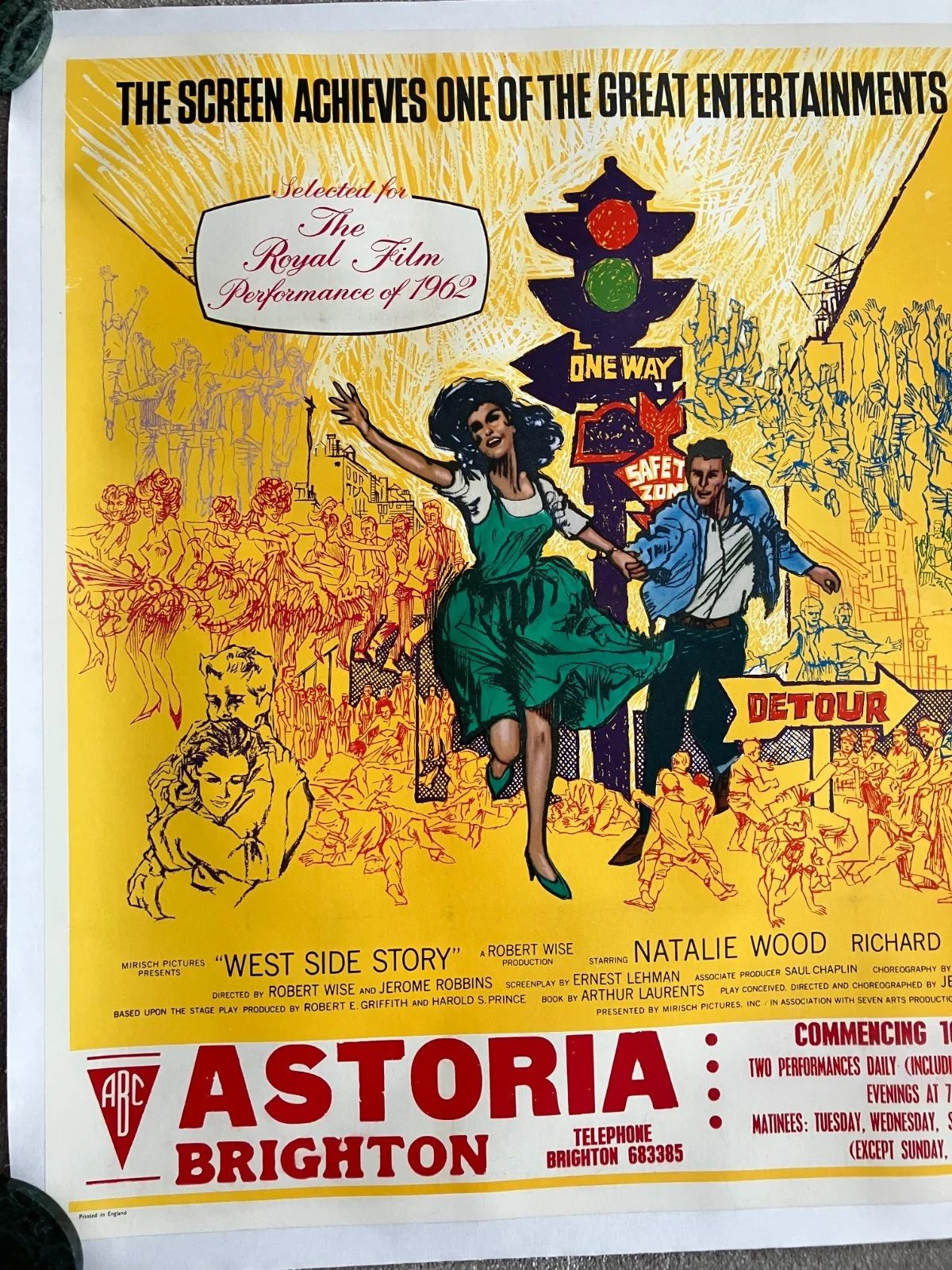 West Side Story Rare Original First Release UK Quad Poster 1961 - 30 x 40 Inches, image 3