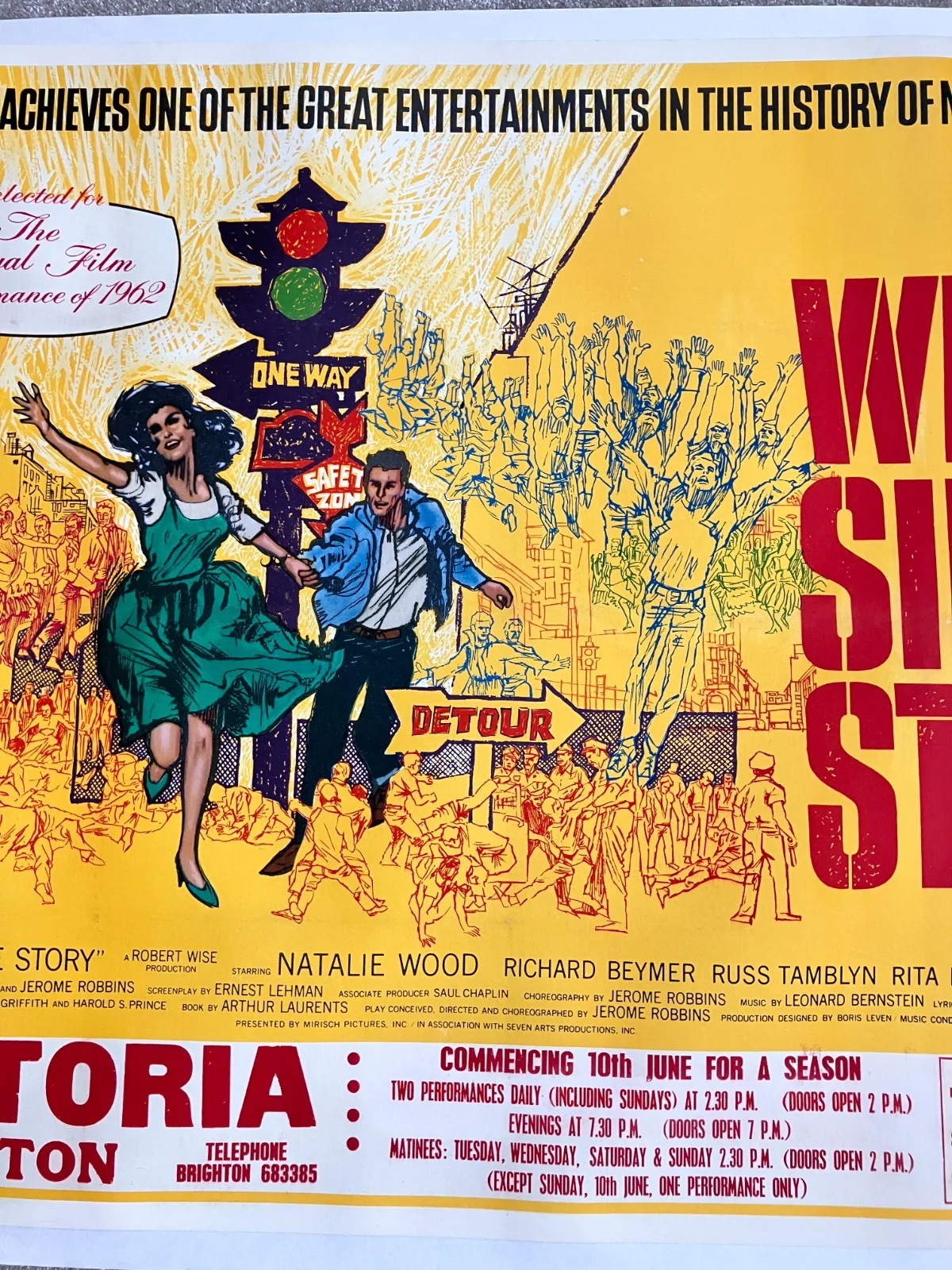West Side Story Rare Original First Release UK Quad Poster 1961 - 30 x 40 Inches, image 5